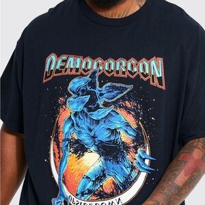 Black Demogorgon Stranger Things License Big and Tall T-Shirt